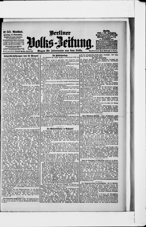 Berliner Volkszeitung vom 17.11.1905