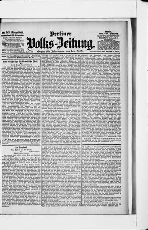 Berliner Volkszeitung vom 18.11.1905