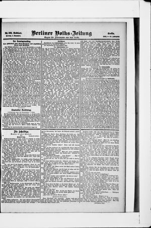 Berliner Volkszeitung vom 01.12.1905