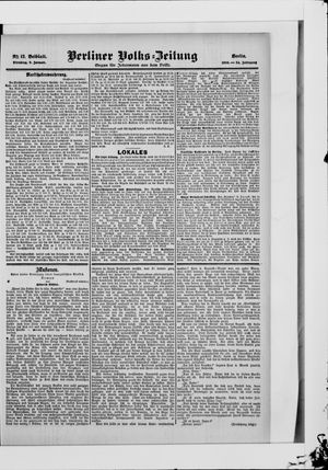 Berliner Volkszeitung vom 09.01.1906