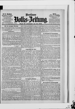 Berliner Volkszeitung on Jan 20, 1906