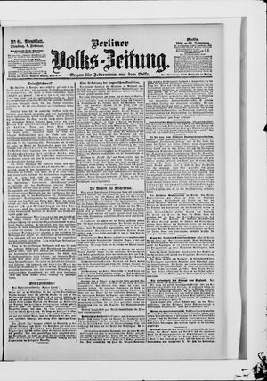 Berliner Volkszeitung vom 06.02.1906
