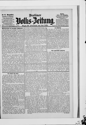 Berliner Volkszeitung vom 18.02.1906
