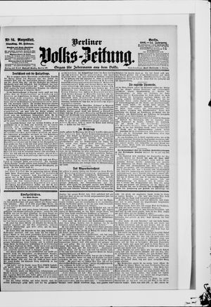 Berliner Volkszeitung vom 20.02.1906