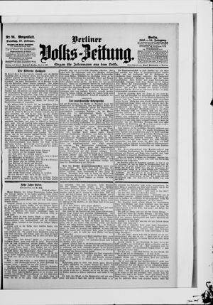 Berliner Volkszeitung vom 27.02.1906