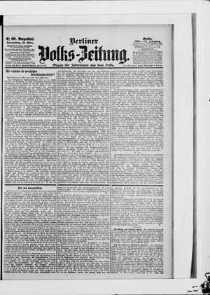 Berliner Volkszeitung on Mar 22, 1906