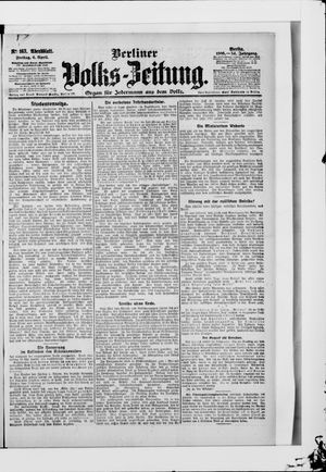 Berliner Volkszeitung vom 06.04.1906