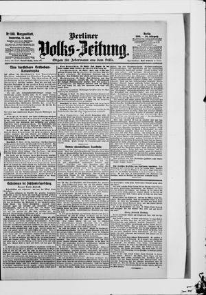 Berliner Volkszeitung on Apr 19, 1906