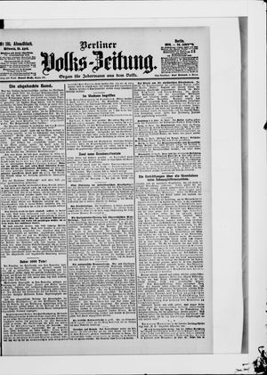 Berliner Volkszeitung vom 25.04.1906