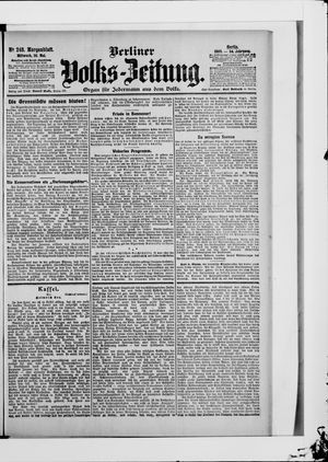 Berliner Volkszeitung vom 30.05.1906