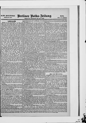 Berliner Volkszeitung vom 24.06.1906