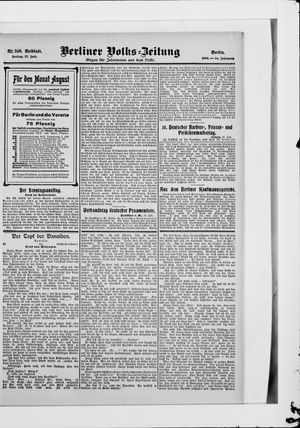 Berliner Volkszeitung vom 27.07.1906