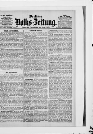 Berliner Volkszeitung vom 27.07.1906