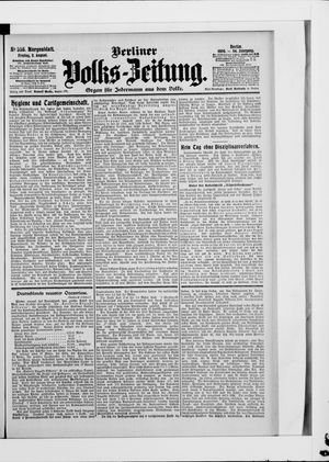 Berliner Volkszeitung vom 03.08.1906