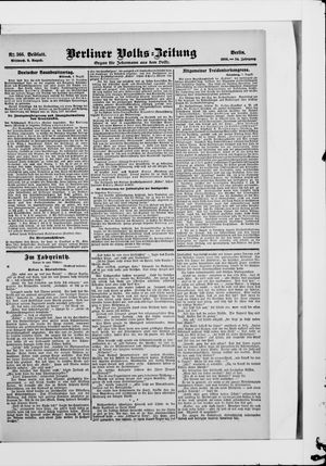 Berliner Volkszeitung vom 08.08.1906