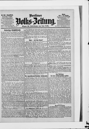 Berliner Volkszeitung vom 09.08.1906