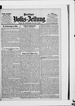 Berliner Volkszeitung vom 21.08.1906