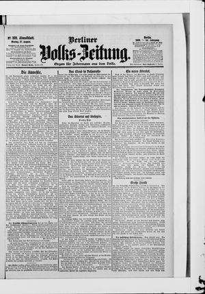 Berliner Volkszeitung vom 27.08.1906