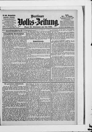 Berliner Volkszeitung on Sep 1, 1906