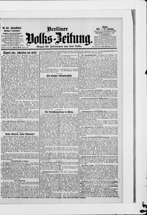 Berliner Volks-Zeitung vom 03.09.1906