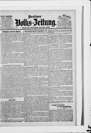 Berliner Volkszeitung on Sep 5, 1906