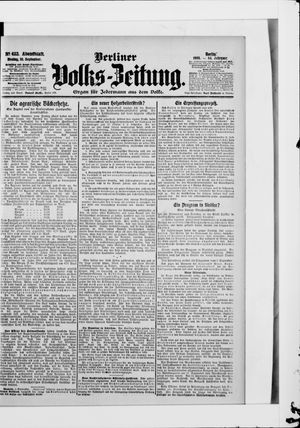 Berliner Volkszeitung vom 10.09.1906