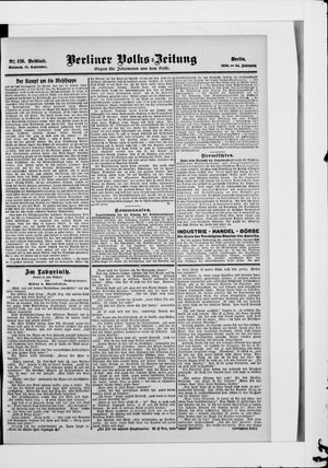 Berliner Volkszeitung on Sep 12, 1906