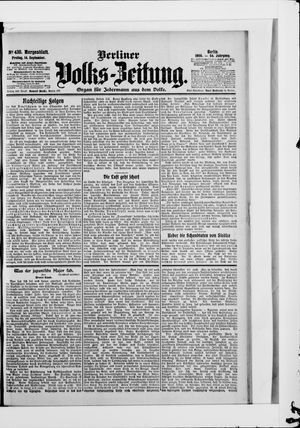 Berliner Volkszeitung on Sep 14, 1906