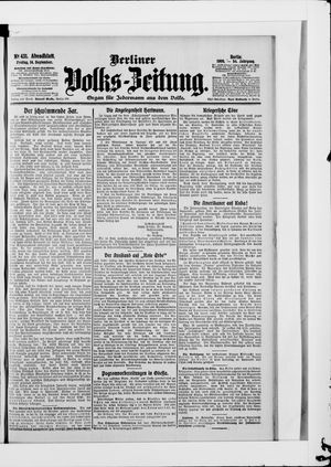 Berliner Volkszeitung on Sep 14, 1906