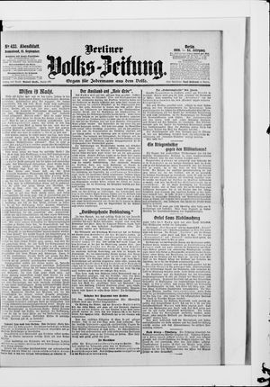 Berliner Volkszeitung vom 15.09.1906