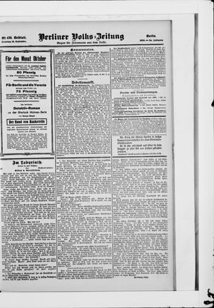Berliner Volkszeitung on Sep 18, 1906