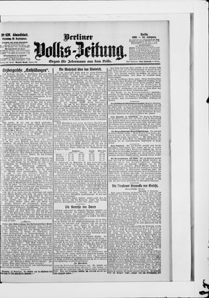 Berliner Volkszeitung on Sep 18, 1906