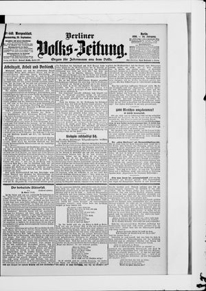 Berliner Volkszeitung vom 20.09.1906