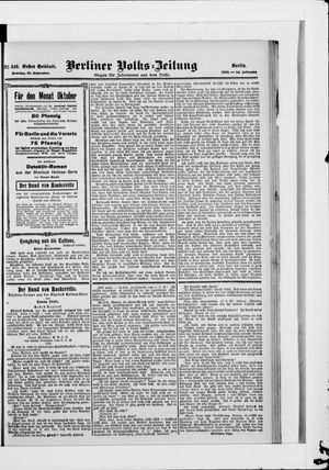 Berliner Volkszeitung vom 23.09.1906