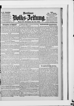 Berliner Volkszeitung vom 24.09.1906
