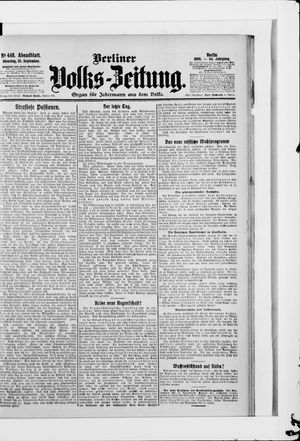 Berliner Volkszeitung vom 25.09.1906