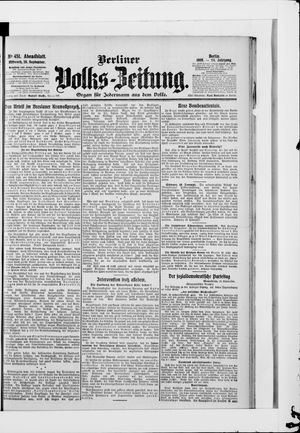 Berliner Volkszeitung vom 26.09.1906