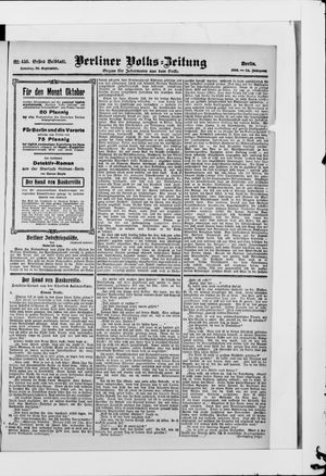 Berliner Volkszeitung vom 30.09.1906