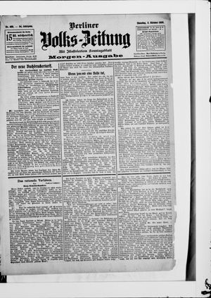 Berliner Volkszeitung on Oct 2, 1906