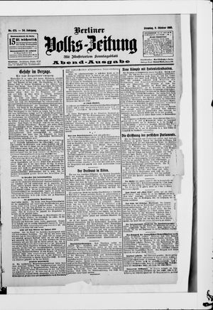 Berliner Volkszeitung vom 09.10.1906
