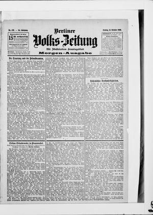 Berliner Volkszeitung vom 12.10.1906
