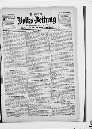 Berliner Volkszeitung vom 22.10.1906