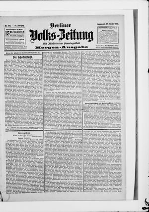 Berliner Volkszeitung vom 27.10.1906