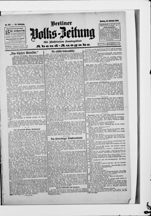 Berliner Volkszeitung on Oct 29, 1906