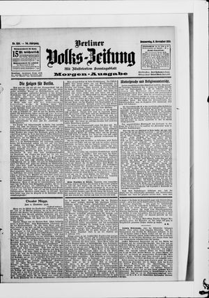 Berliner Volkszeitung vom 08.11.1906
