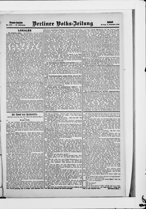 Berliner Volkszeitung vom 09.11.1906