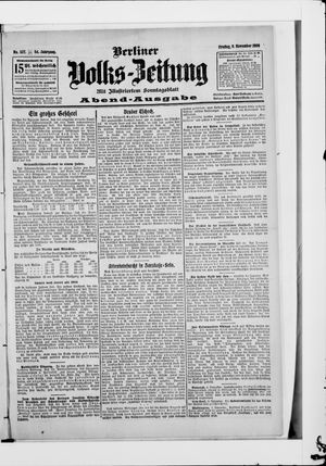 Berliner Volkszeitung vom 09.11.1906