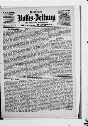 Berliner Volkszeitung vom 11.11.1906