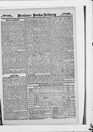 Berliner Volkszeitung vom 11.11.1906