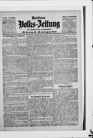 Berliner Volkszeitung vom 14.11.1906